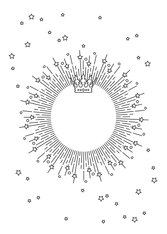 【印刷用】ファンタジーフレーム素材「1色刷り用素材」
