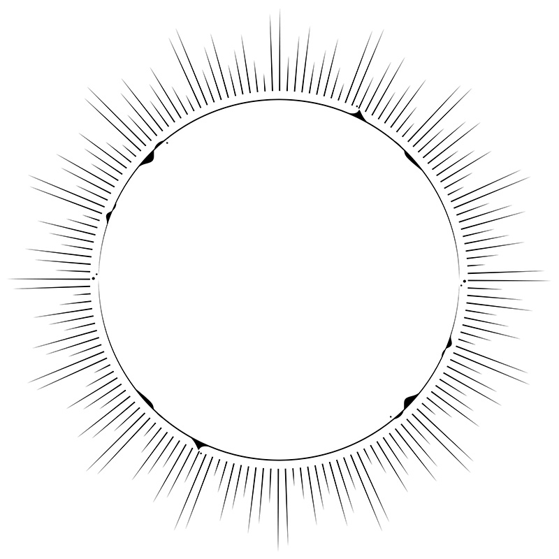 【印刷用】サンバースト素材