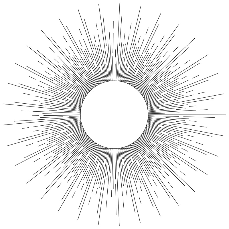 【印刷用】サンバースト素材