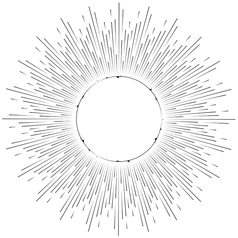 【印刷用】サンバースト素材