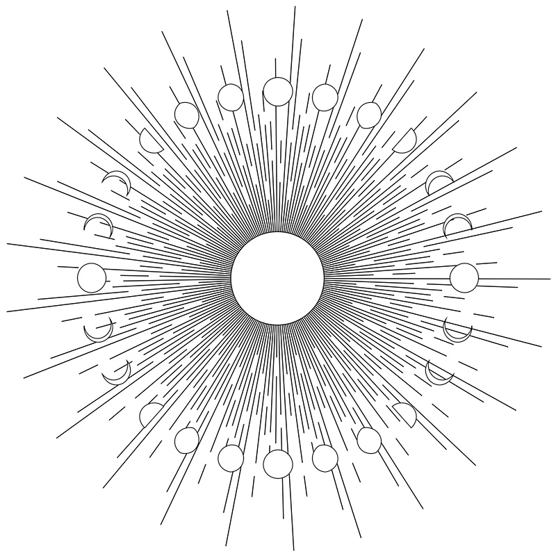 【印刷用】サンバースト素材