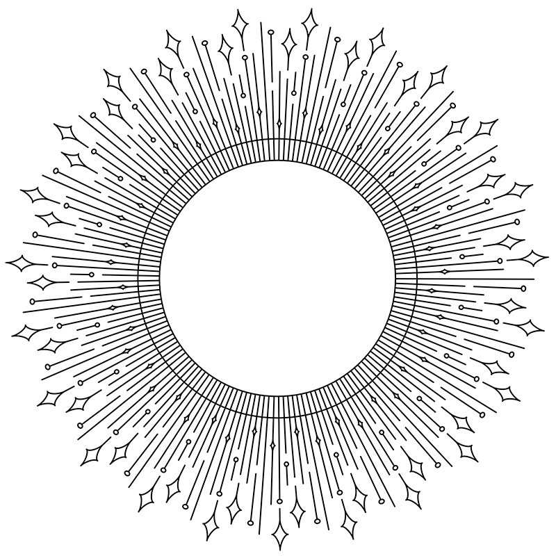 【印刷用】サンバースト素材