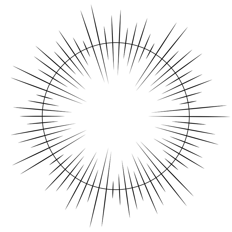 【印刷用】サンバースト素材