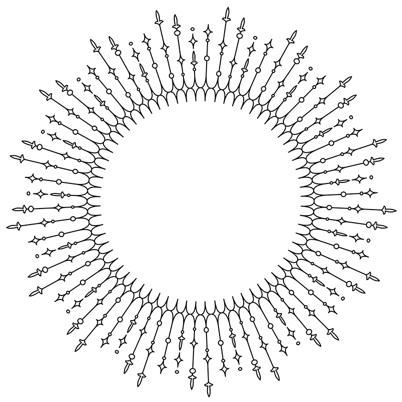 【印刷用】サンバースト素材