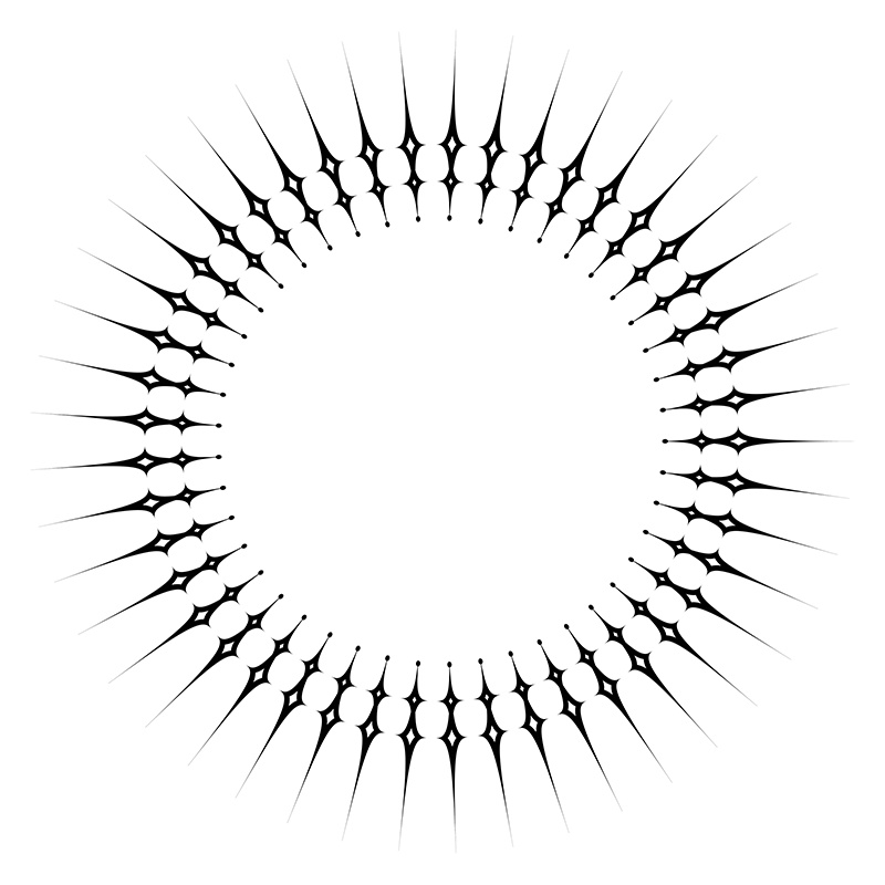 【印刷用】サンバースト素材