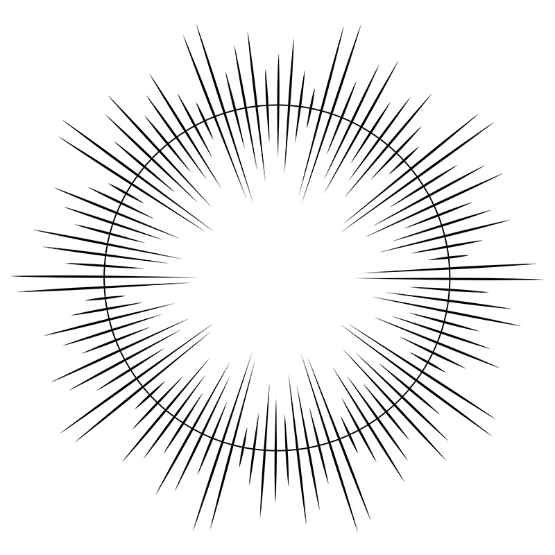 【印刷用】サンバースト素材