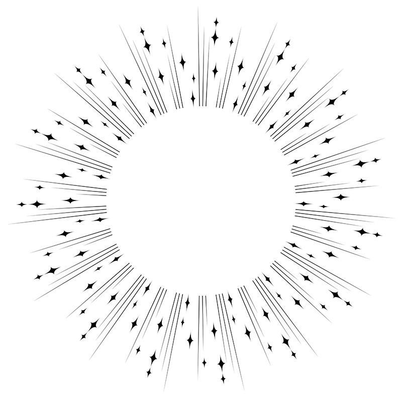 【印刷用】サンバースト素材