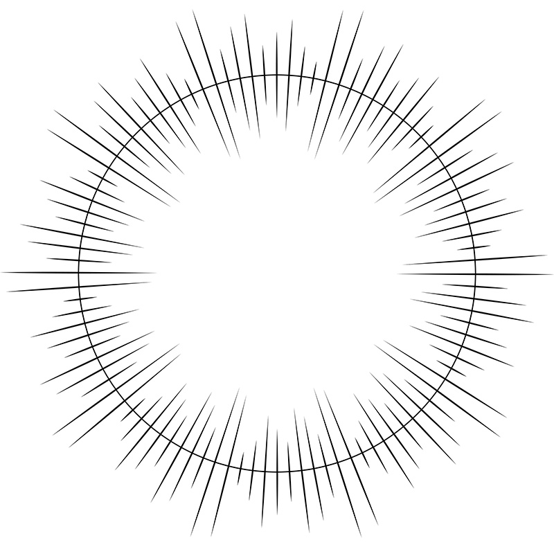 【印刷用】サンバースト素材