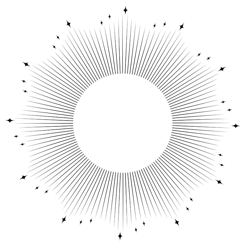 【印刷用】サンバースト素材