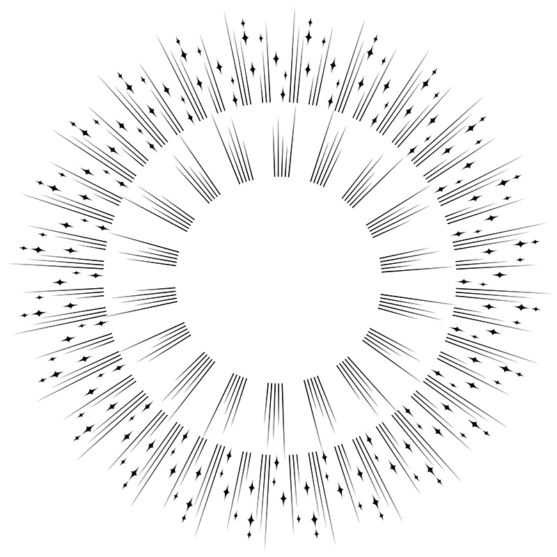 【印刷用】サンバースト素材