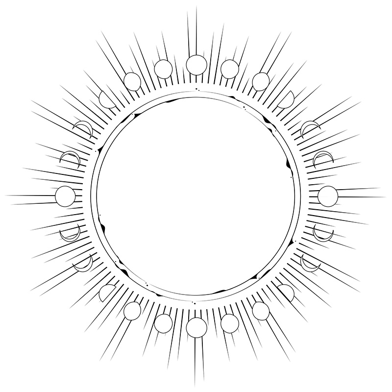 【印刷用】サンバースト素材