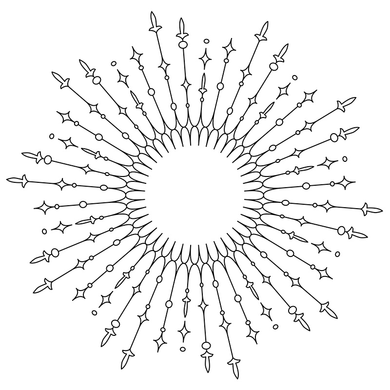 【印刷用】サンバースト素材