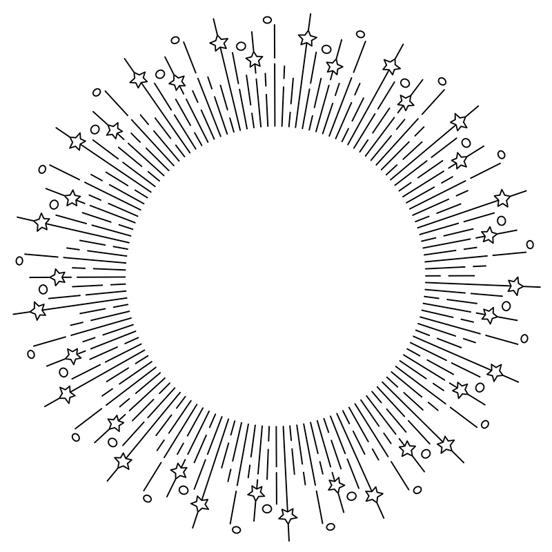 【印刷用】サンバースト素材