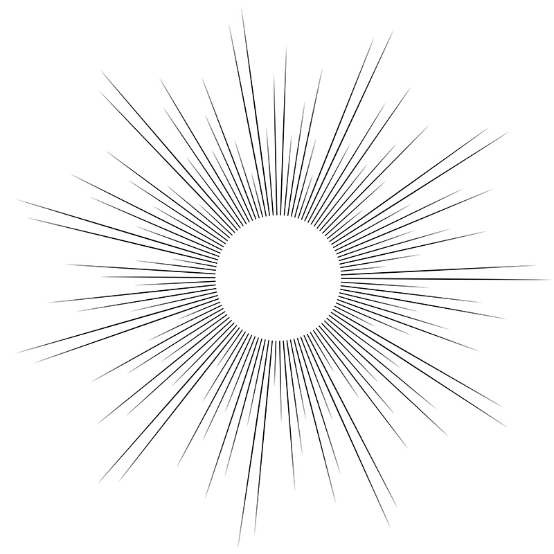 【印刷用】サンバースト素材