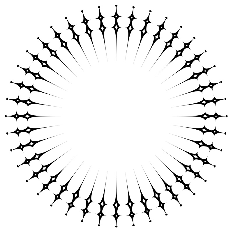 【印刷用】サンバースト素材