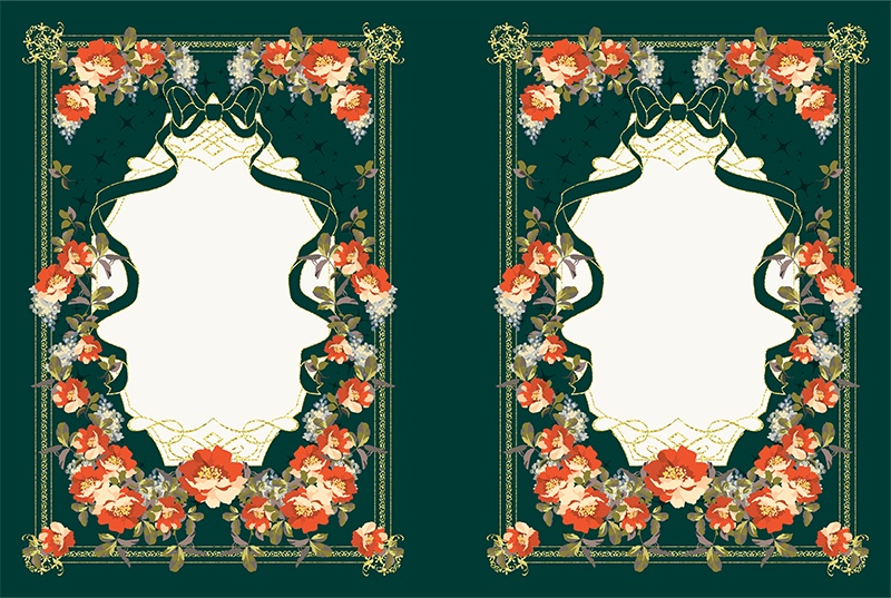 印刷用「クラシックなエレガンスフレーム素材」