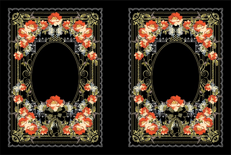 印刷用「クラシックなエレガンスフレーム素材」