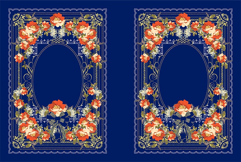 印刷用「クラシックなエレガンスフレーム素材」