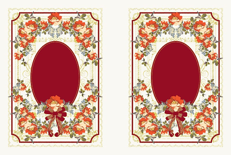 印刷用「クラシックなエレガンスフレーム素材」