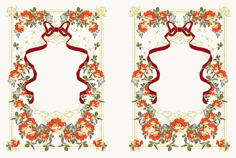 印刷用「クラシックなエレガンスフレーム素材」