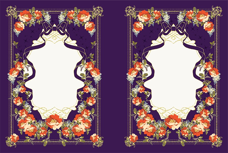 印刷用「クラシックなエレガンスフレーム素材」