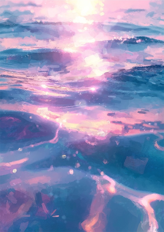 印刷用「水中・水面のイラスト素材」