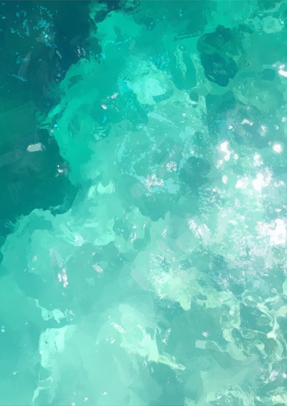 印刷用「水中・水面のイラスト素材」