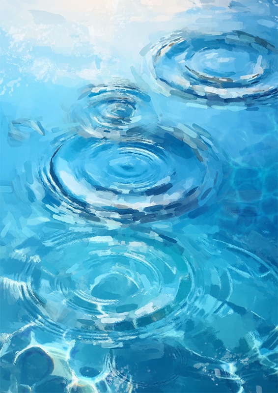 印刷用「水中・水面のイラスト素材」