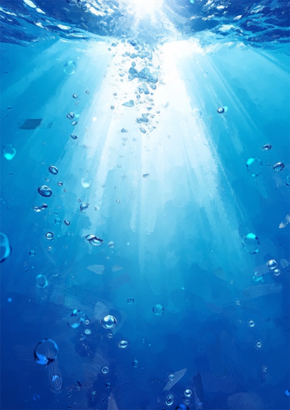 印刷用「水中・水面のイラスト素材」