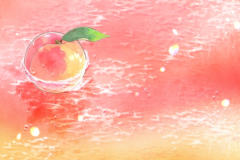 印刷用「桃のイラスト素材」