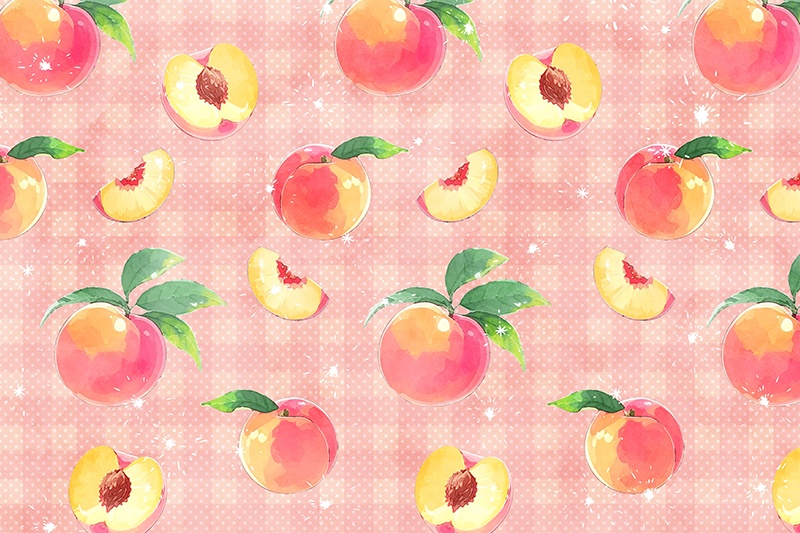 印刷用「桃のイラスト素材」