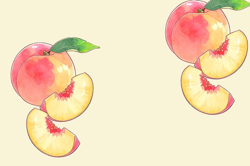 印刷用「桃のイラスト素材」
