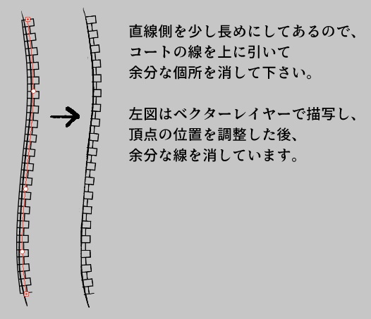 【クリスタ】簡易Vコートファスナー曲線ツール