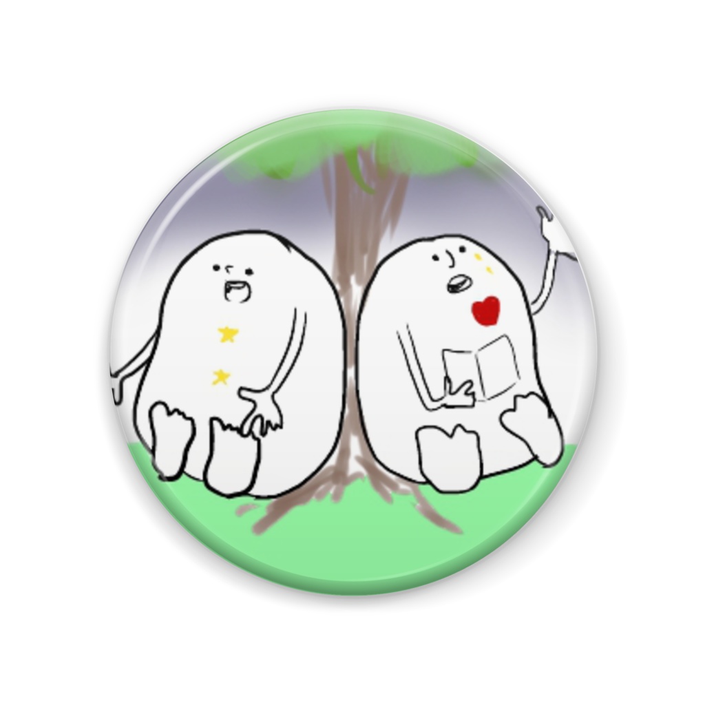 ネガ君、ポジ君、缶バッジ