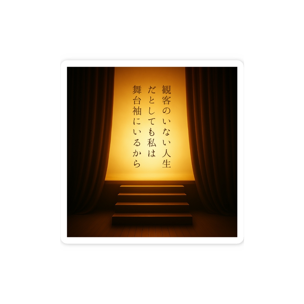 短歌スマホステッカー(舞台袖)