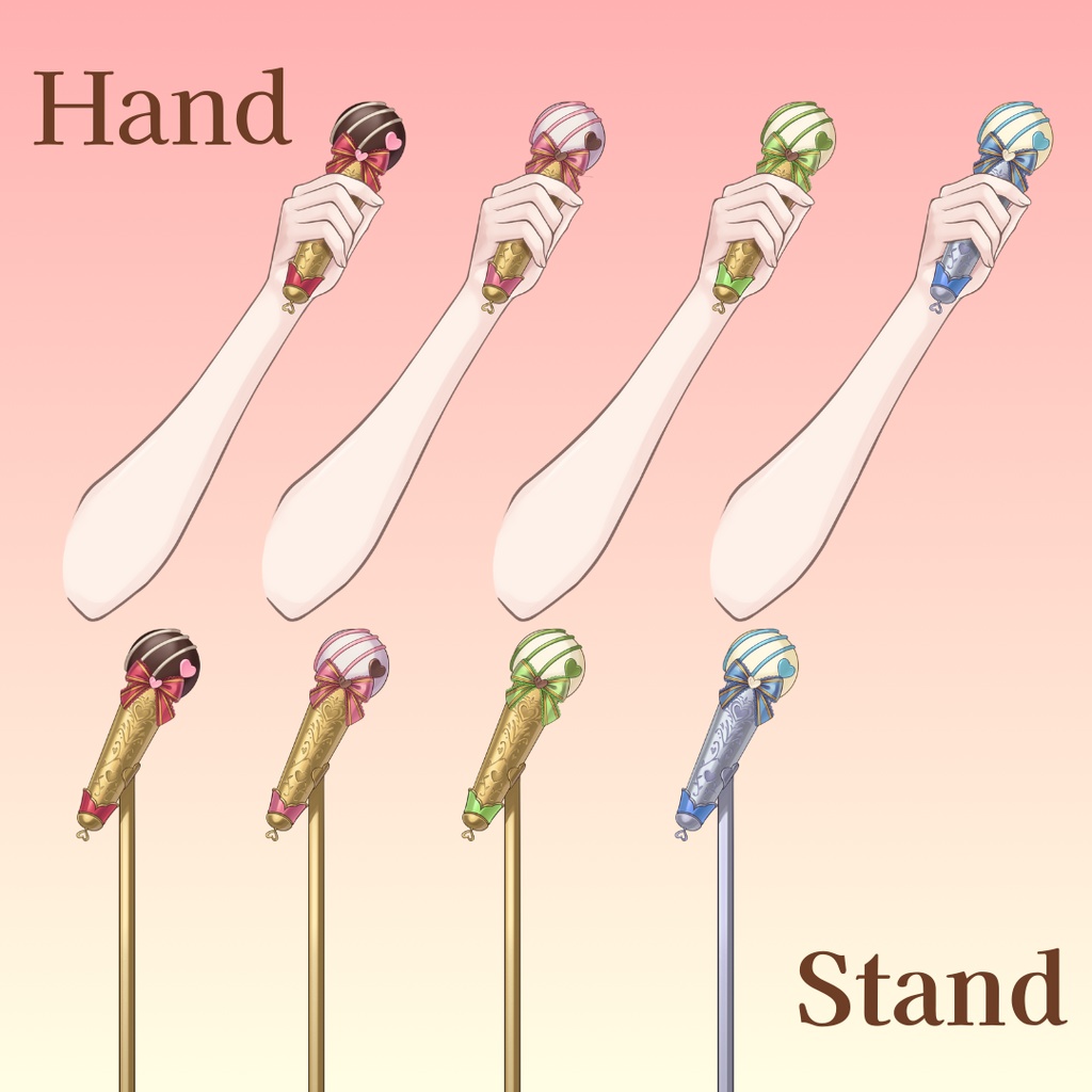 チョコレートマイク 4色セット【VTube Studio / nizimaLIVE対応】