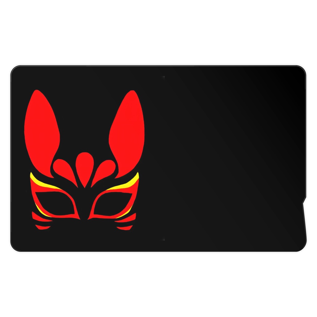 狐面ICカードステッカー
