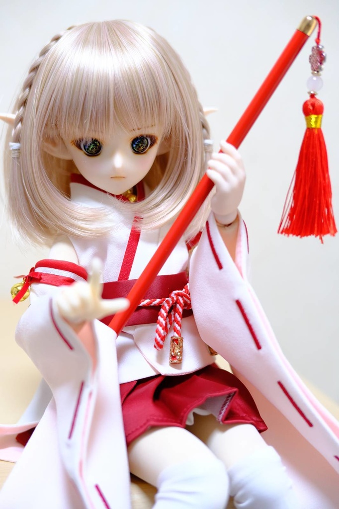 MDD用 杖(じょう)朱色 タッセル付き! 煩悩、邪気、悪霊退散!? ※残1本