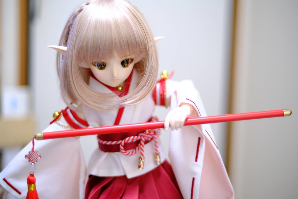 MDD用 杖(じょう)朱色 タッセル付き! 煩悩、邪気、悪霊退散!? ※残1本