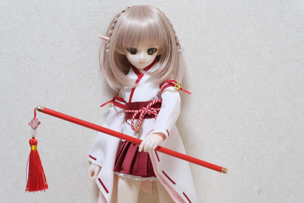 MDD用 杖(じょう)朱色 タッセル付き! 煩悩、邪気、悪霊退散!? ※残1本