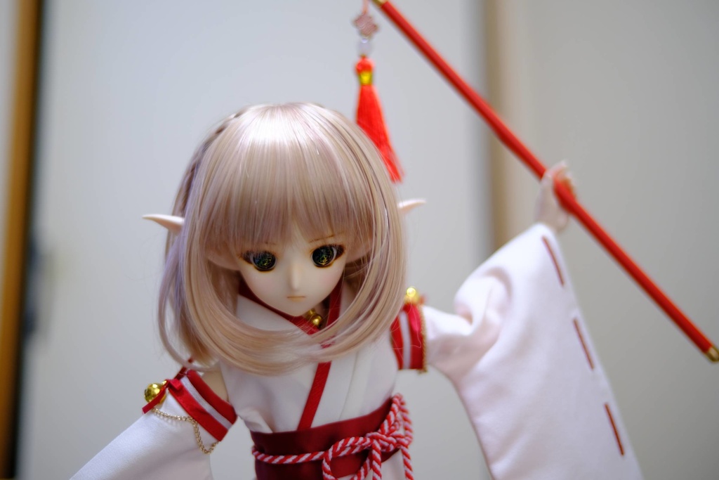 MDD用 杖(じょう)朱色 タッセル付き! 煩悩、邪気、悪霊退散!? ※残1本