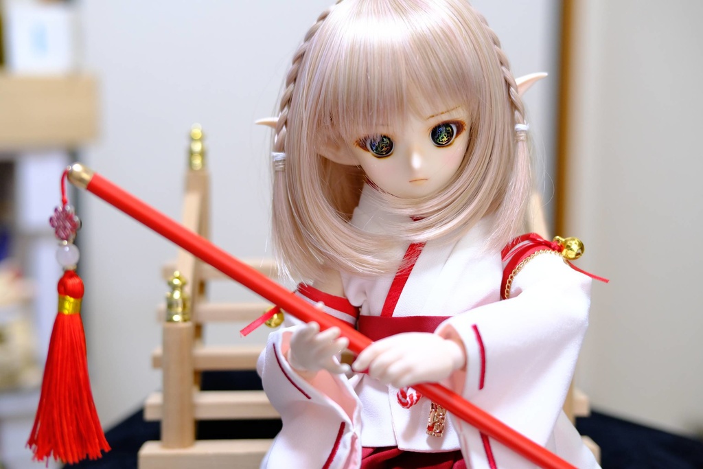 MDD用 杖(じょう)朱色 タッセル付き! 煩悩、邪気、悪霊退散!? ※残1本