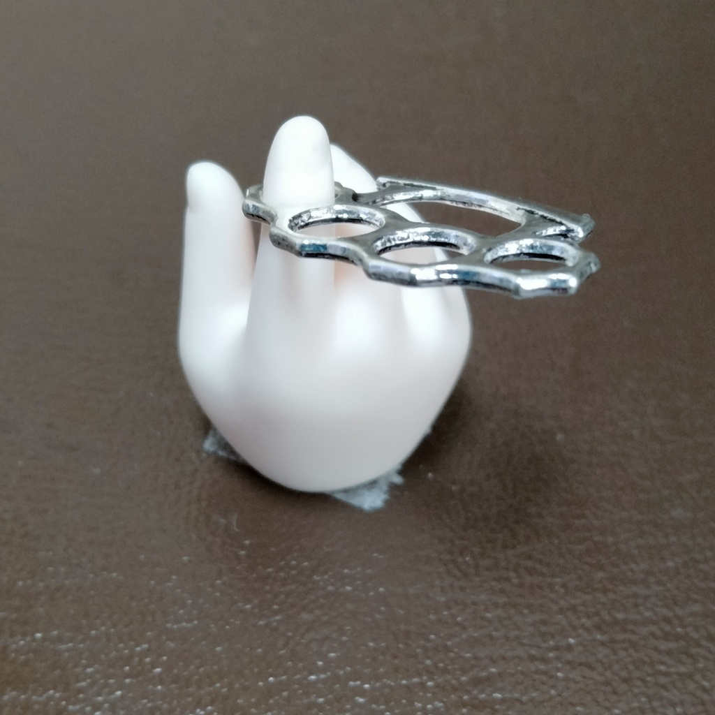 再入荷 ドール用 メリケンサック シルバーメッキ完成品 2個セット