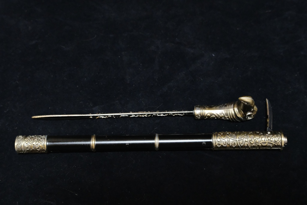 在庫限り☆仕込み杖 ブラック/装飾 完成品