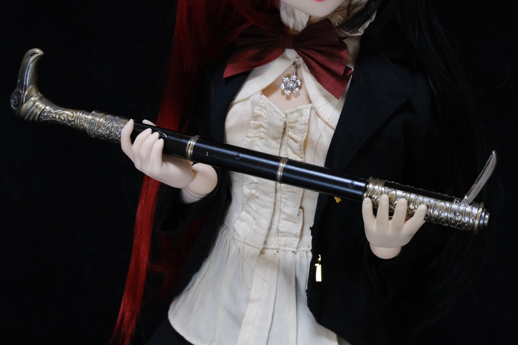 在庫限り☆仕込み杖 ブラック/装飾 完成品