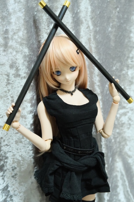 長杖 ブラックと朱(赤) 2種