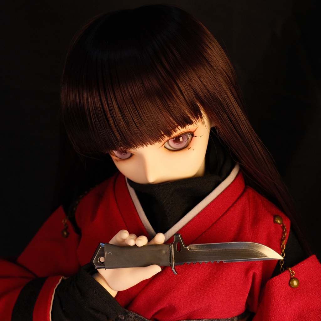 人気!合金製 ミニチュアコンバットナイフ大 DDサイズ