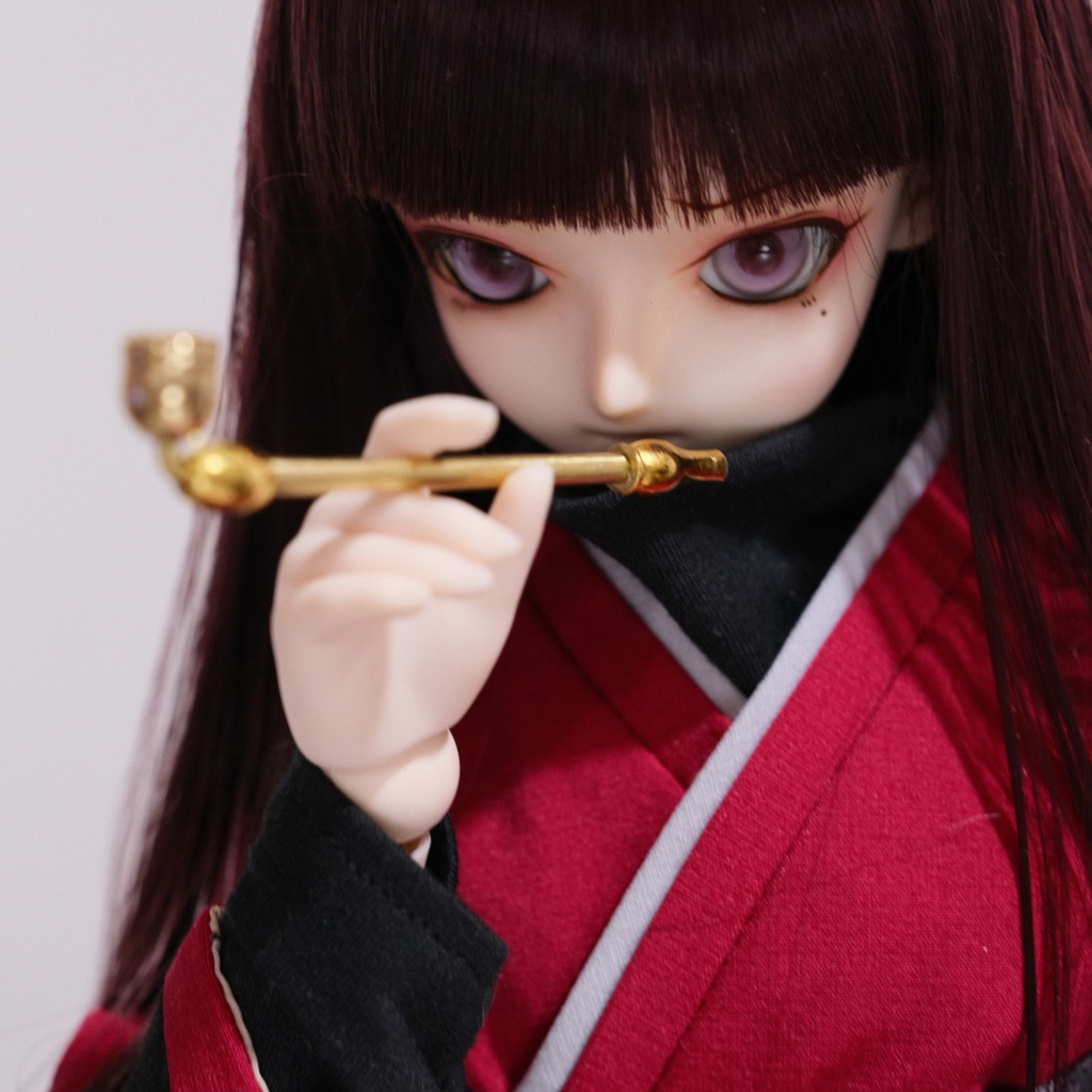 古風な煙管 レトロ 真鍮.ver