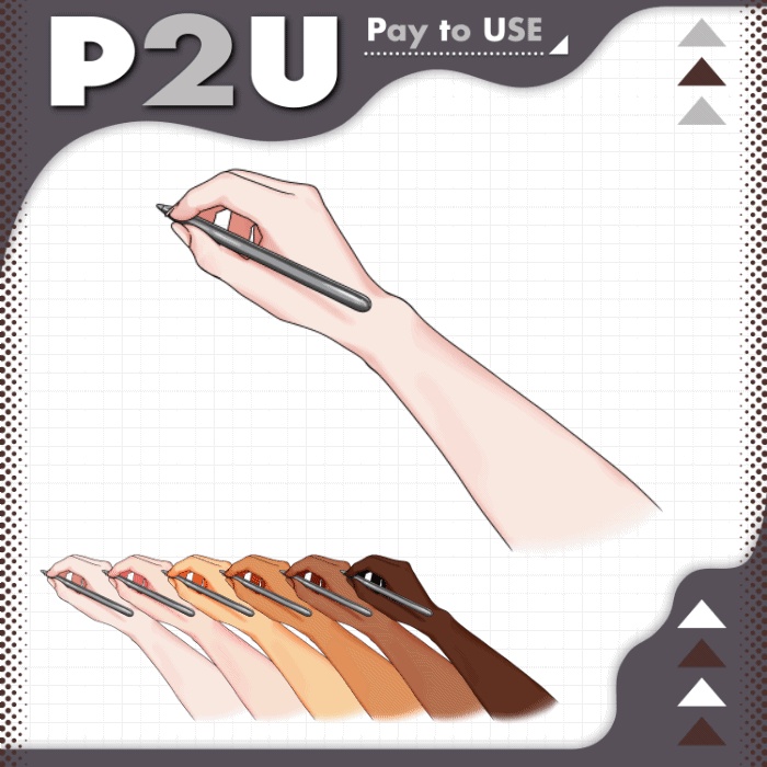 【cursor for Live2D】ペン持ちハンドアセット