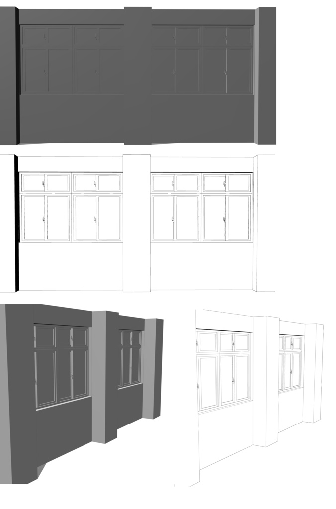 【3D】学校の窓(cs3o)クリスタ専用